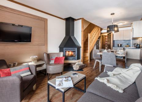 Appartement 66m² cheminée 3 chambres 6 personnes - residence montana soleil - val thorens