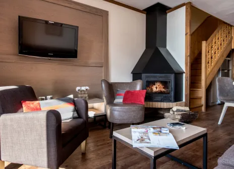 Appartement 66m² cheminée 3 chambres 6 personnes - residence montana soleil - val thorens