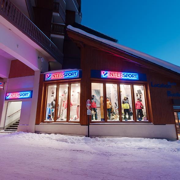 Ski shop Intersport à Val Thorens dans la résidence Le Cheval Blanc