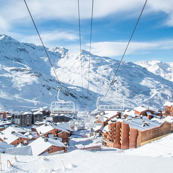 Station de ski de Val Thorens en plein hiver