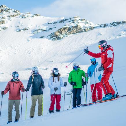 Cours de ski collectif à Val Thorens avec l'ESF