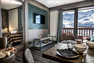 Appartement 4 personnes vue pistes résidence Montana Valbel Val Thorens