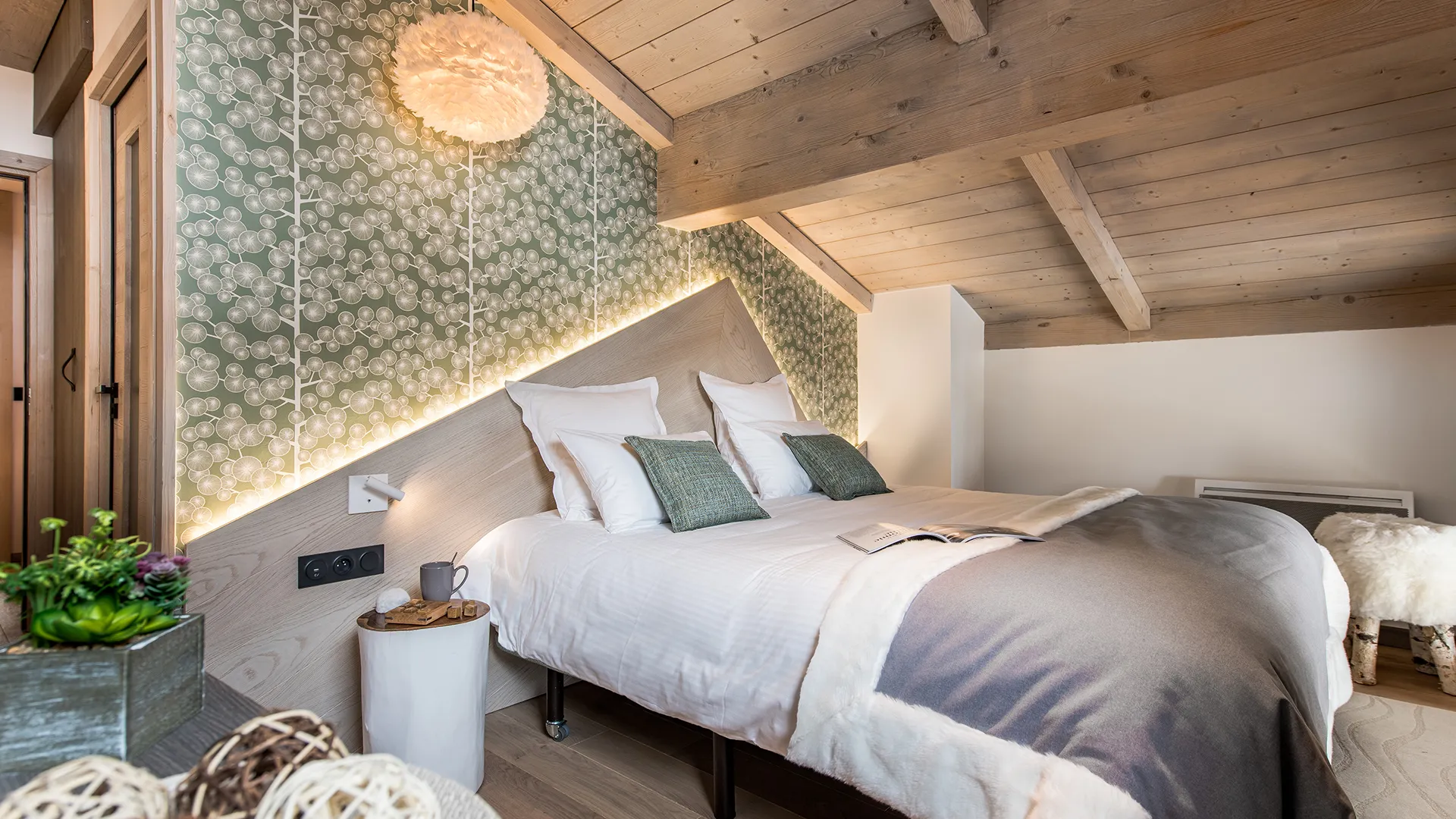 Chambre double au chalet Skadi à Val d'Isère